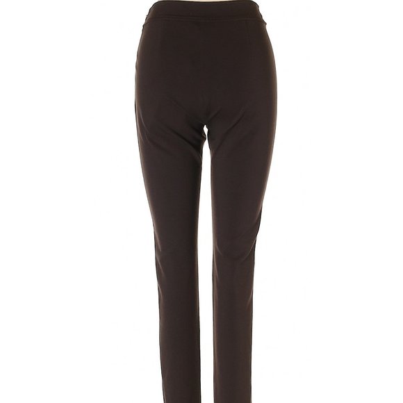 NWT St. John Mahogany Brown Alek Skinny Leg Zip-Ankle Leggings Size 0 - Picture 4 of 4